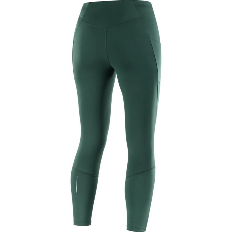 Green Salomon Cross Run 25'' Women's Running Tights | IE HS9023